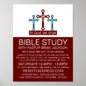 In God vertrouwen, Crucifix, Christelijke Bijbelkl Poster (Voorkant)