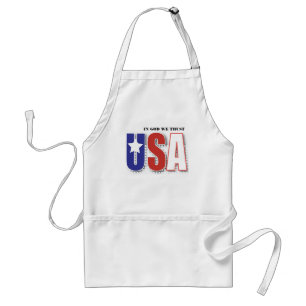 In God vertrouwen we apron Standaard Schort