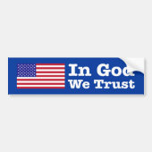 "IN GOD VERTROUWEN WE" BUMPERSTICKER (Voorkant)