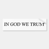 "IN GOD VERTROUWEN WE" BUMPERSTICKER (Voorkant)