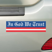 In God vertrouwen we Bumpersticker (Op auto)