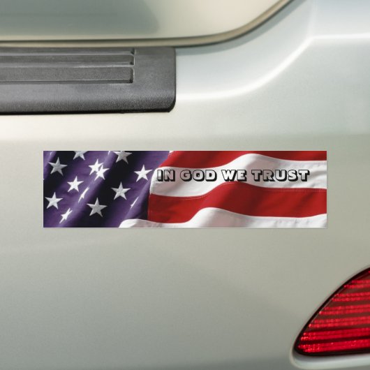 IN GOD VERTROUWEN WE BUMPERSTICKER (Op auto)