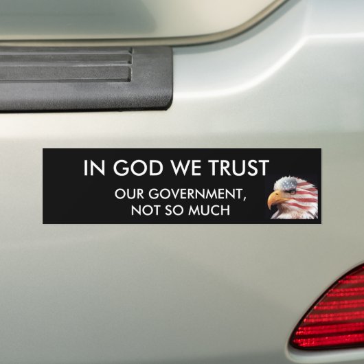 IN GOD VERTROUWEN WE BUMPERSTICKER (Op auto)