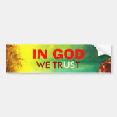 IN GOD VERTROUWEN WE Bumpersticker (Voorkant)