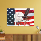 In God vertrouwen we Canvas Afdruk (Insitu (Woonkamer))