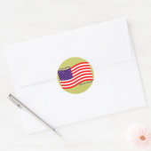 In God vertrouwen we ~ Christelijk Amerika Ronde Sticker (Envelop)