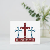 In God vertrouwen we, Crucifix Briefkaart (Staand voorkant)