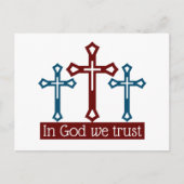 In God vertrouwen we, Crucifix Briefkaart (Voorkant)