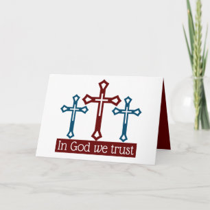 In God vertrouwen we, Crucifix Kaart