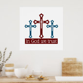 In God vertrouwen we, Crucifix Poster (Keuken)