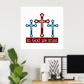 In God vertrouwen we, Crucifix Poster (Thuiskantoor)