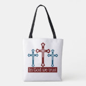 In God vertrouwen we, Crucifix Tote Bag (Achterkant)