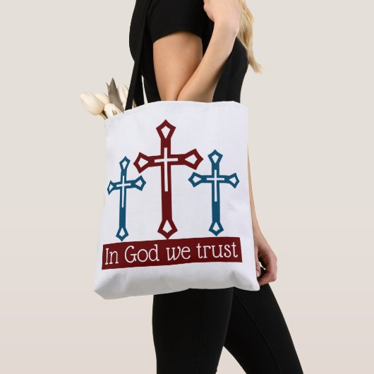 In God vertrouwen we, Crucifix Tote Bag (Dichtbij)