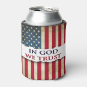 In God vertrouwen we, geloof, vrijheid, & erfgoed  Blikjeskoeler (Blikje Voorkant)