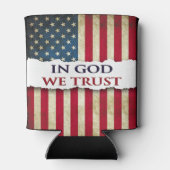 In God vertrouwen we, geloof, vrijheid, & erfgoed  Blikjeskoeler (Achterkant)