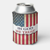 In God vertrouwen we, geloof, vrijheid, & erfgoed  Blikjeskoeler (Blikje Achterkant)