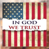 In God vertrouwen we, geloof, vrijheid, & erfgoed  Raamsticker (Vel 2)