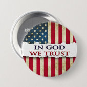 In God vertrouwen we, geloof, vrijheid, & erfgoed  Ronde Button 7,6 Cm (Voorkant /achterkant)