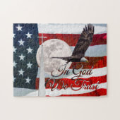 In God vertrouwen we Jigzaag Puzzle Legpuzzel (Horizontaal)