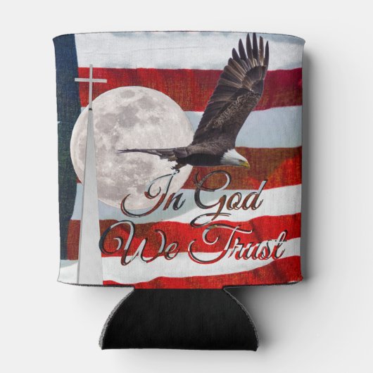 In God vertrouwen we Koelbox Blikjeskoeler (Achterkant)