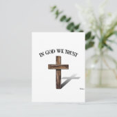 In God vertrouwen we met een robuust kruis Briefkaart (Staand voorkant)
