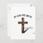 In God vertrouwen we met een robuust kruis Briefkaart (Voorkant / Achterkant)