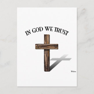 In God vertrouwen we met een robuust kruis Briefkaart