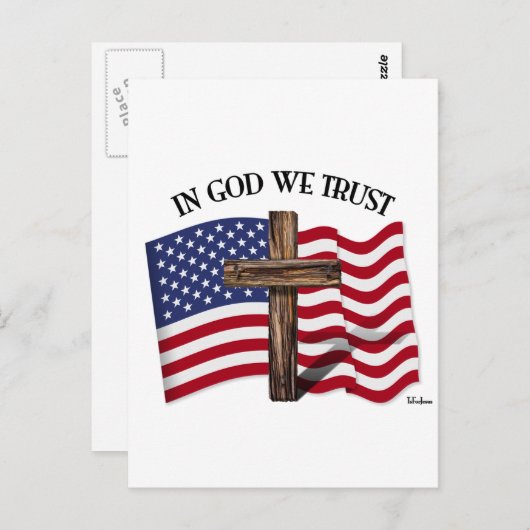 In God vertrouwen we met een robuust kruis en een Briefkaart (Voorkant / Achterkant)