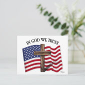 In God vertrouwen we met een robuust kruis en een  Briefkaart (Staand voorkant)
