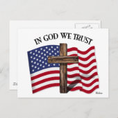 In God vertrouwen we met een robuust kruis en een  Briefkaart (Voorkant / Achterkant)