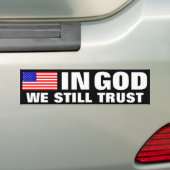 In God vertrouwen we nog steeds Bumpersticker (Op auto)