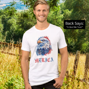 In God vertrouwen we op de adelaar rood wit en bla Tri-Blend Shirt