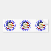 In God vertrouwen we op Eagle Flag Round klassieke Bumpersticker (Voorkant)