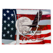 In God vertrouwen we op een grote geschenkzak Groot Cadeauzakje (Achterkant)