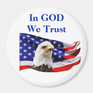 In GOD vertrouwen we op goedkope patriottische mag Magneet
