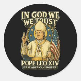 In God vertrouwen we op paus Leo XIV, de eerste Am Ronde Sticker