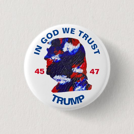 In God vertrouwen we Ronde Button 3,2 Cm (Voorkant)