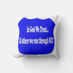 In God vertrouwen we...Sierkussen Kussen