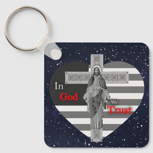 In God vertrouwen we Sleutelhanger (Voorkant)