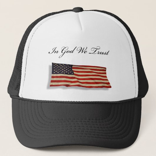 In God vertrouwen we Trucker Pet (Voorkant)