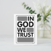 In God vertrouwen wij Briefkaart (Staand voorkant)
