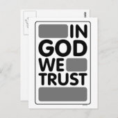 In God vertrouwen wij Briefkaart (Voorkant / Achterkant)