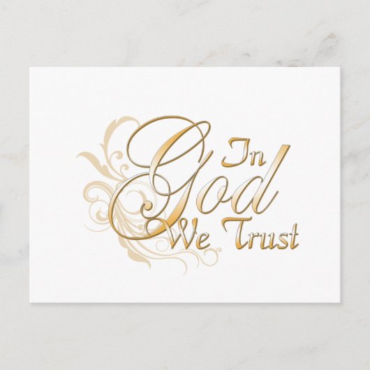 In God vertrouwen wij Briefkaart (Voorkant)