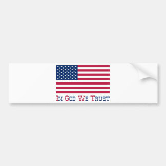In God vertrouwen wij Bumpersticker