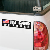 In God vertrouwen wij Bumpersticker (Op Truck)