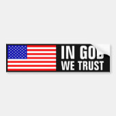 In God vertrouwen wij Bumpersticker (Voorkant)