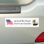 In God vertrouwen wij Bumpersticker (Op auto)