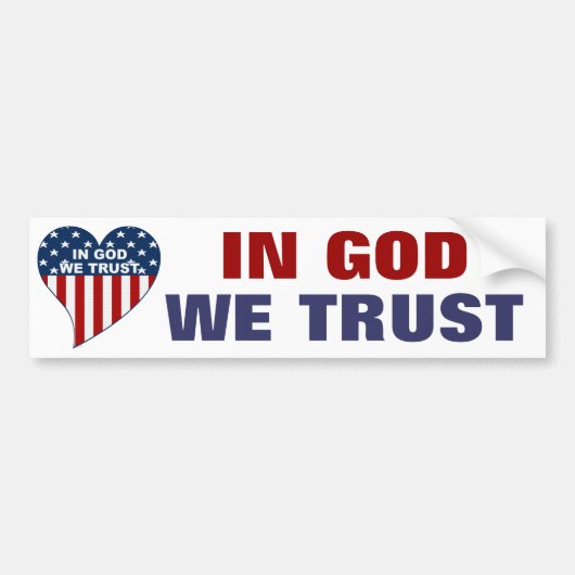 In God vertrouwen wij Bumpersticker (Voorkant)