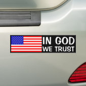 In God vertrouwen wij Bumpersticker (Op auto)