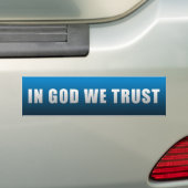 In God vertrouwen wij Bumpersticker (Op auto)